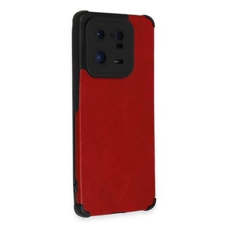 Mey İthalat® Mi 13 Pro Kılıf Loop Deri Silikon - Kırmızı