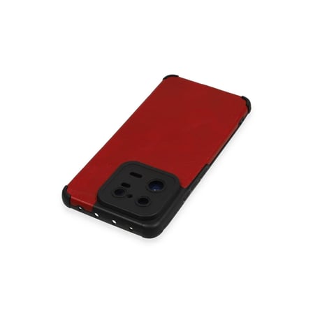 Mey İthalat® Mi 13 Pro Kılıf Loop Deri Silikon - Kırmızı