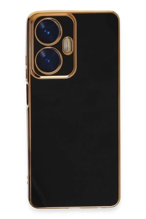 Mey İthalat® Realme C55 Kılıf Volet Silikon - Siyah