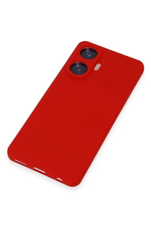 Mey İthalat® Realme C55 Kılıf Nano içi Kadife Silikon - Kırmızı