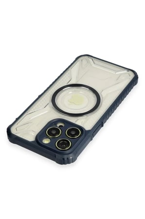 Mey İthalat® iPhone 13 Pro Kılıf Prag Magneticsafe Kapak - Lacivert