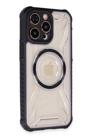 Mey İthalat® iPhone 14 Pro Max Kılıf Prag Magneticsafe Kapak - Siyah