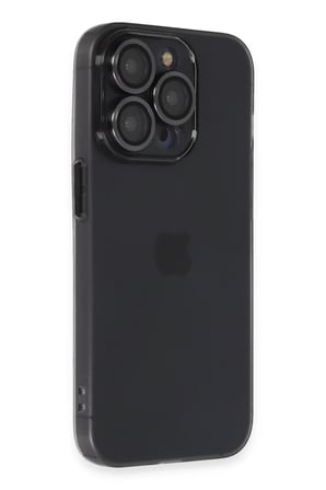Mey İthalat® iPhone 13 Pro Kılıf Luko Lens Silikon - Siyah
