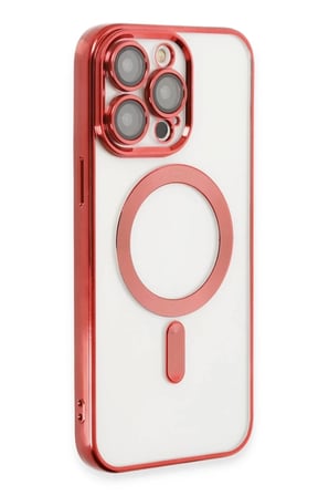 Mey İthalat® iPhone 15 Pro Kılıf Kross Magneticsafe Kapak - Kırmızı