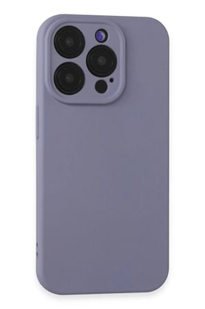 Mey İthalat® iPhone 15 Pro Kılıf Nano içi Kadife Silikon - Lila