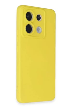 Mey İthalat® Redmi Note 13 Pro 5G Kılıf Nano içi Kadife Silikon - Sarı