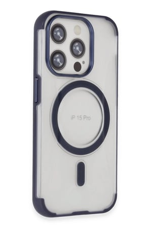 Mey İthalat® iPhone 15 Pro Hilton Magsafe Kapak - Lacivert