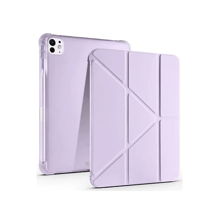 Mey İthalat® iPad Air 13 (2024) Kılıf Kalemlikli Mars Tablet Kılıfı - Lila
