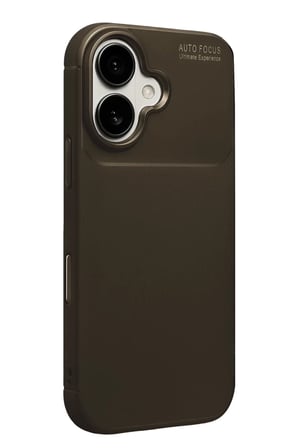 Mey İthalat® iPhone 17 Auto Focus Karbon Kapak - Kahverengi