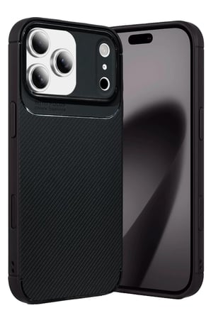 Mey İ̇Thalat® İphone 17 Pro Auto Focus Karbon Kapak Siyah
