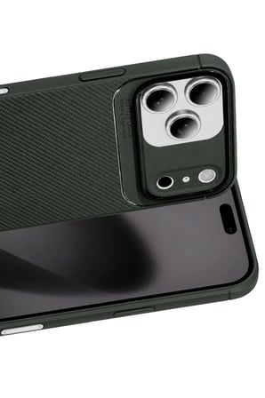 Mey İ̇Thalat® İphone 17 Pro Auto Focus Karbon Kapak Koyu Yesil