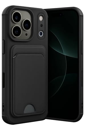 Mey İthalat® iPhone 17 Pro Kelvin Kartvizitli Silikon - Siyah