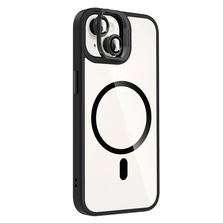 Mey İthalat® iPhone 13 Remim Lensli Magsafe Standlı Kapak - Siyah