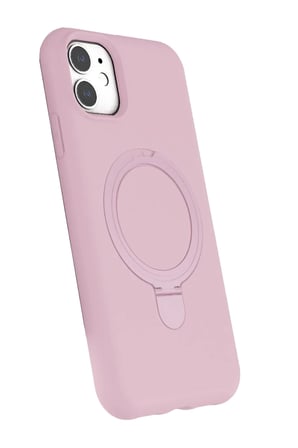 Mey İthalat® iPhone 11 Regal Magsafe Standlı Kapak - Açık Pembe