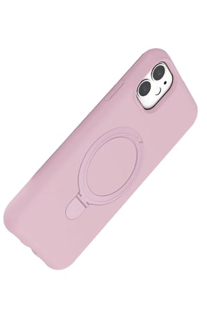 Mey İthalat® iPhone 11 Regal Magsafe Standlı Kapak - Açık Pembe
