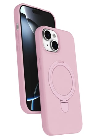 Mey İthalat® iPhone 14 Regal Magsafe Standlı Kapak - Açık Pembe