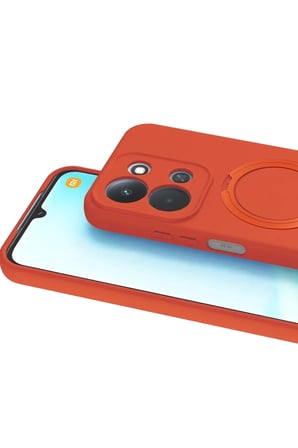 Mey İthalat® Redmi 15C 4G Regal Magsafe Standlı Kapak - Turuncu