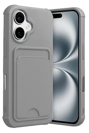 Mey İthalat® iPhone 17 Kelvin Kartvizitli Silikon - Gri