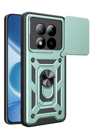 Mey İthalat® Redmi Note 15 Pro 5G Pars Lens Yüzüklü Silikon - Yeşil