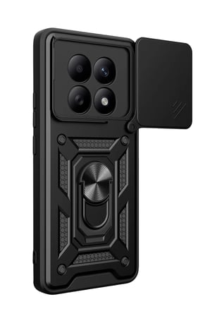 Mey İthalat® Redmi Note 15 4G Pars Lens Yüzüklü Silikon - Siyah