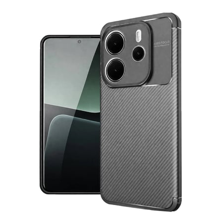 Mey İthalat® Redmi Note 14 4G Kılıf Auto Focus Karbon Kapak - Gri