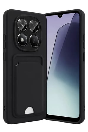 Mey İthalat® Redmi Note 15 4G Kelvin Kartvizitli Silikon - Siyah