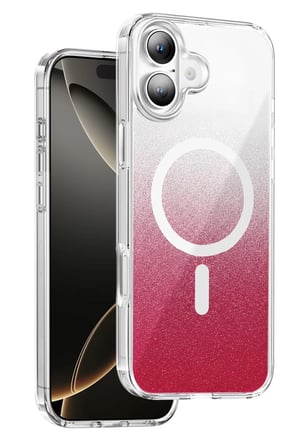Mey İthalat® iPhone 16 Sora Simli Magsafe Kapak - Kırmızı