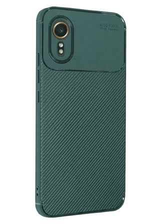 Mey İthalat® Samsung Galaxy XCover 7 Kılıf Auto Focus Karbon Kapak - Yeşil