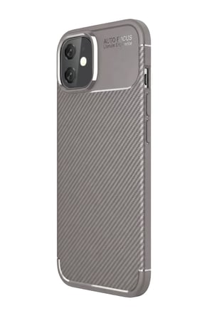 Mey İthalat® iPhone 11 Kılıf Auto Focus Karbon Kapak - Gri