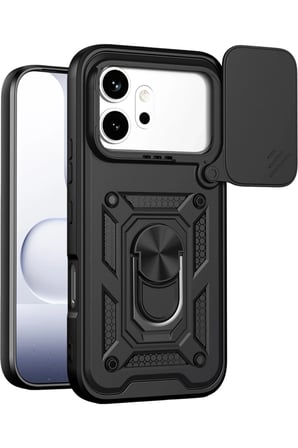 Mey İthalat® Huawei Honor 600 Pars Lens Yüzüklü Silikon - Siyah