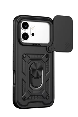 Mey İthalat® Huawei Honor 600 Pars Lens Yüzüklü Silikon - Siyah