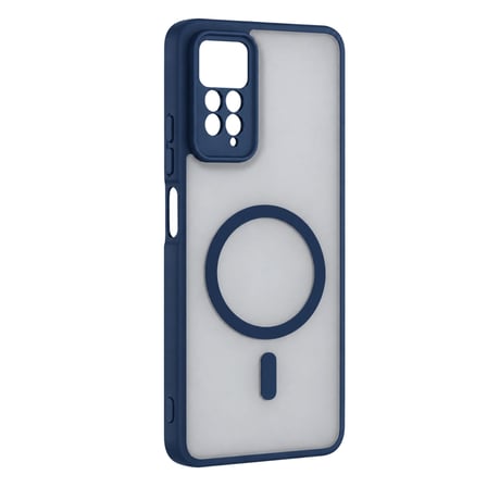 Mey İthalat® Redmi Note 11 Pro Loji Magsafe Kapak - Mavi