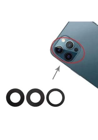 Mey İthalat® iPhone 12 Pro Max Arka Kamera Camı Seti