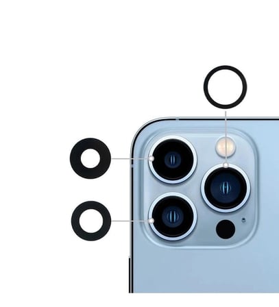 Mey İthalat® iPhone 13 Pro Kamera Camı Lensi Seti
