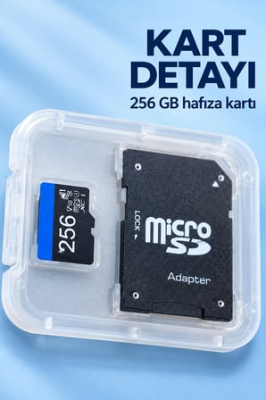 Mey İthalat® Micro SD Hafıza Kartı 256 GB Adaptörlü
