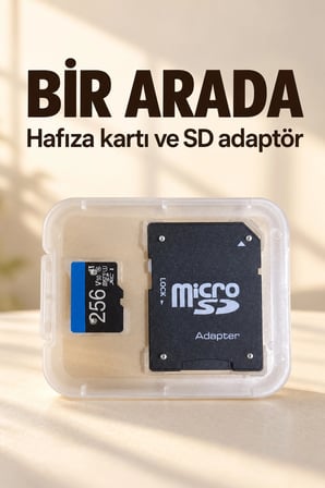 Mey İthalat® Micro SD Hafıza Kartı 256 GB Adaptörlü