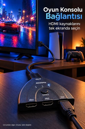Mey İthalat® HDMI Switch 2.0 ve 3D Format Destekli
