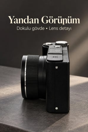 Mey İthalat® Katlanabilir Ekranlı 4K Vlog Kamerası Otomatik Odaklamalı Dijital Fotoğraf Makinesi