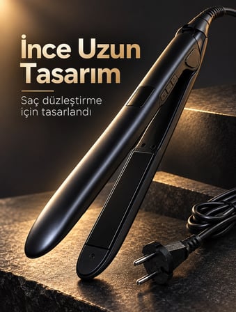 Mey İthalat® %100 Katı Seramik Plakalı LCD Ekranlı Saç Düzleştirici
