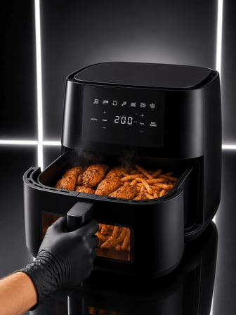 Mey İthalat® Yağsız Yemek Pişirme İçin Dijital Air Fryer Fritöz