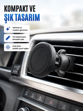 Mey İthalat® Mıknatıslı Araç İçi Telefon Tutucu Havalandırma Izgarası Telefon Standı