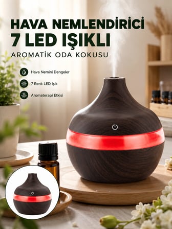 Mey İthalat® Prizden Çalışan Sessiz Ultrasonik Hava Nemlendirici Difüzör Yeni Nesil