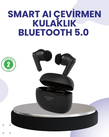 Mey İthalat® Çift Mikrofonlu Kablosuz Kulaklık ANC ENC ve Oyun Modlu