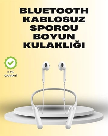 Mey İthalat® Yüksek Kapasiteli Pil Destekli Boyun Askılı Kulaklık – 100 Saat Dayanıklı