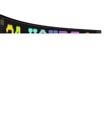 Mey İthalat® 16x96 RGB LED Matrix Panel 60 cm Esnek Yapı Uygulama Kontrollü Kayan Yazı Ekranı