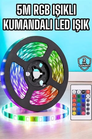 Mey İthalat® 5M RGB Işıklı Her Ortama Uygun Led Işık