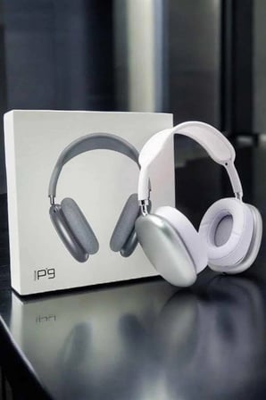 Mey İthalat® P9 Air Max Kablosuz 5.0 Mikrofonlu Bluetooth Kulaklık Beyaz Yüksek Ses Kaliteli