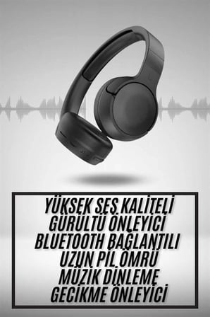 Mey İthalat® Yeni Nesil Kulak Üstü Bluetooth Kulaklık Type-C Girişli Yüksek Ses Kaliteli
