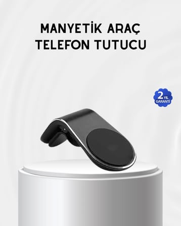 Mey İthalat® Araç İçi Manyetik Telefon Tutucu Güçlü Klipsli ve 360 Derece Ayarlanabilir