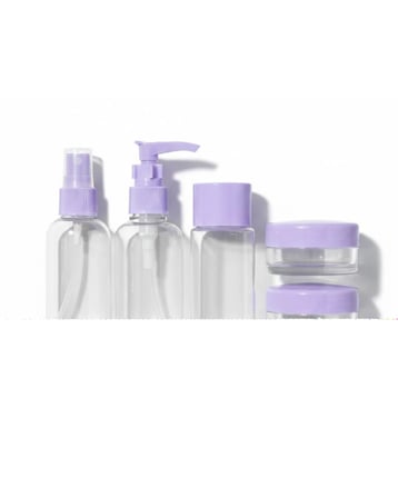 Mey İthalat® Şeffaf Seyahat Dolum Şişesi Seti 5 Parça Kozmetik Organizer